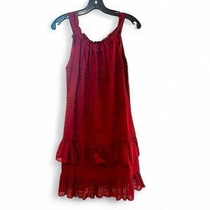 Rebecca Taylor LA VIE Red Ruffled Dress